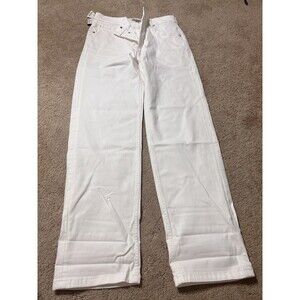 Burberry womens Straight high Rise White Jeans 29 NWT